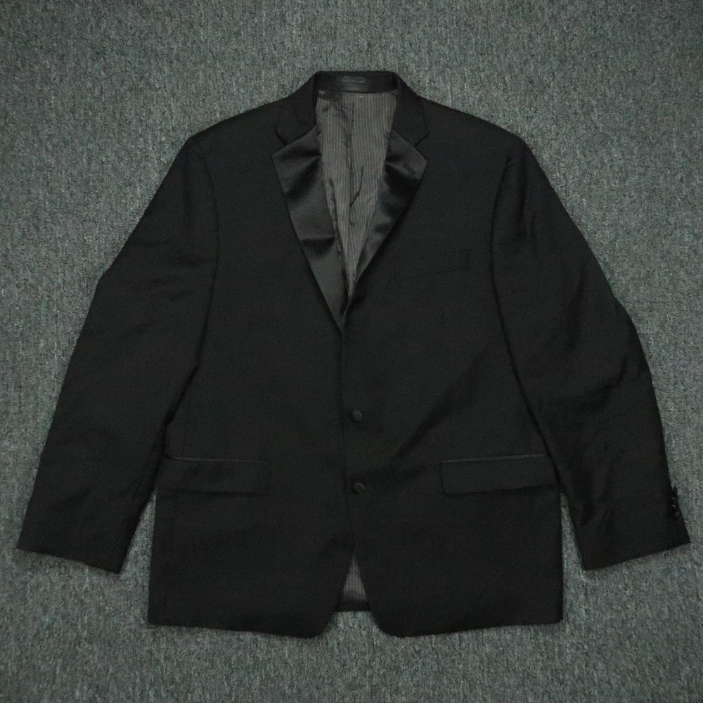 Lauren Ralph Lauren Blazer Mens 46R Black Tuxedo Wool Formal Suit Jacket